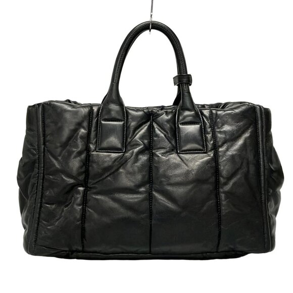 Auth PRADA Nappa Bomber BN2647 Black Leather Tote Bag - Picture 3 of 16